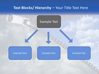 Horizontal Unzip Sky PowerPoint Template