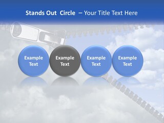 Horizontal Unzip Sky PowerPoint Template