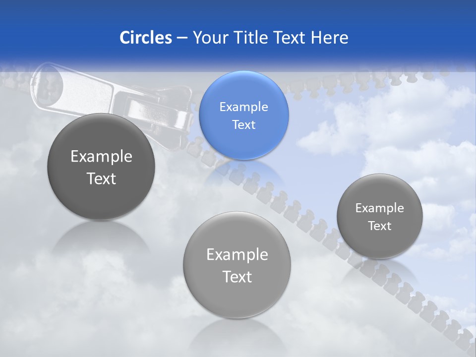 Horizontal Unzip Sky PowerPoint Template