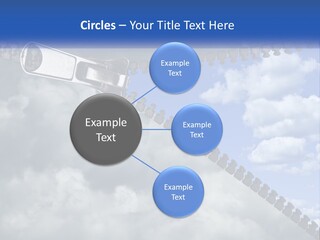 Horizontal Unzip Sky PowerPoint Template