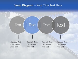 Horizontal Unzip Sky PowerPoint Template