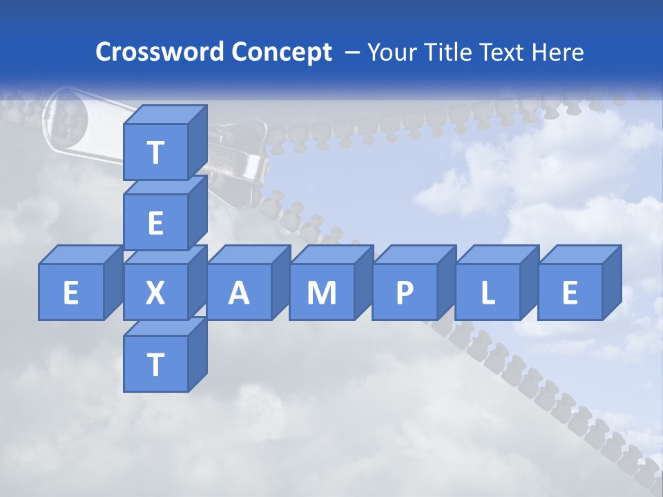 Horizontal Unzip Sky PowerPoint Template