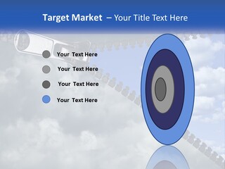 Horizontal Unzip Sky PowerPoint Template