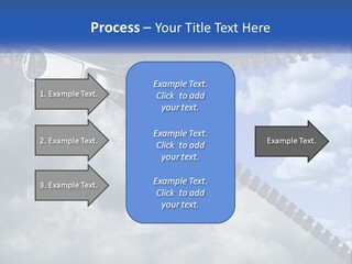 Horizontal Unzip Sky PowerPoint Template