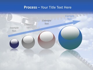 Horizontal Unzip Sky PowerPoint Template