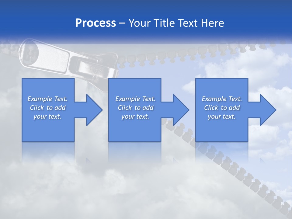 Horizontal Unzip Sky PowerPoint Template