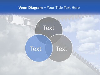 Horizontal Unzip Sky PowerPoint Template