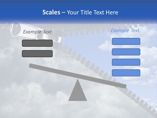 Horizontal Unzip Sky PowerPoint Template