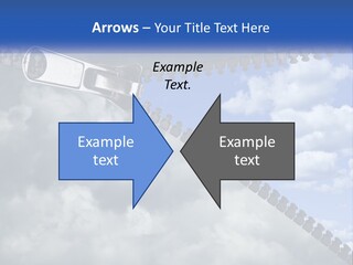 Horizontal Unzip Sky PowerPoint Template
