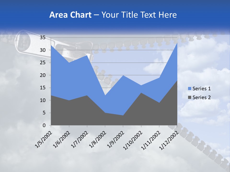 Horizontal Unzip Sky PowerPoint Template