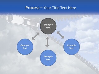 Horizontal Unzip Sky PowerPoint Template