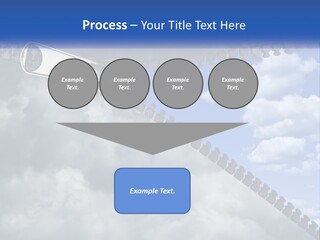 Horizontal Unzip Sky PowerPoint Template