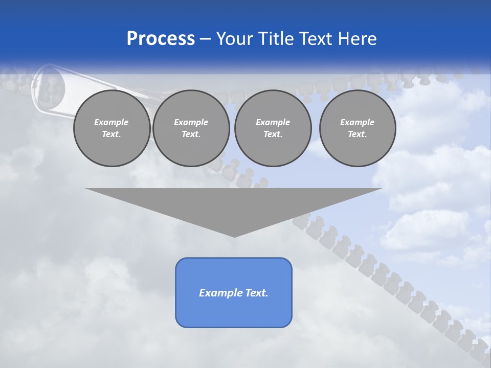 Horizontal Unzip Sky PowerPoint Template