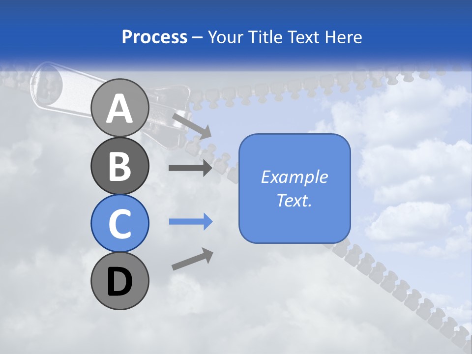Horizontal Unzip Sky PowerPoint Template