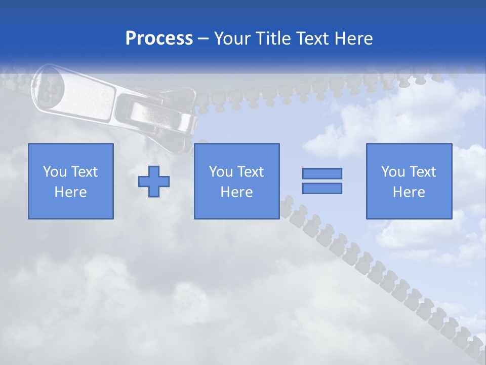 Horizontal Unzip Sky PowerPoint Template