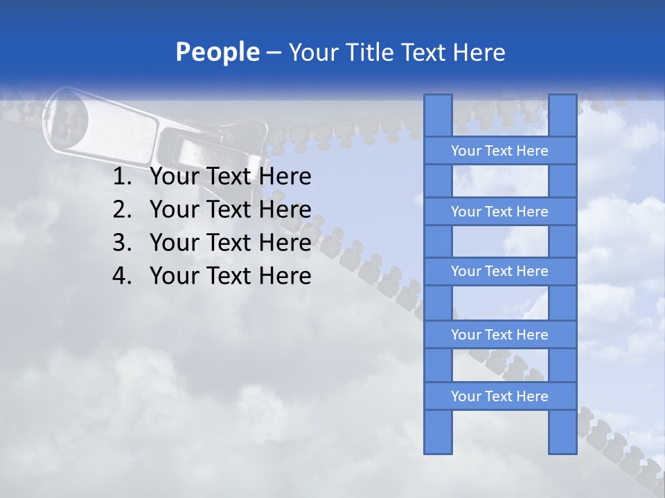 Horizontal Unzip Sky PowerPoint Template
