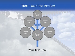 Horizontal Unzip Sky PowerPoint Template