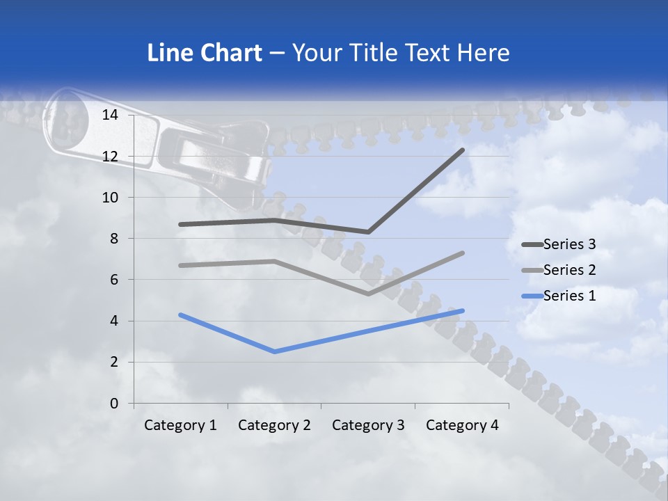 Horizontal Unzip Sky PowerPoint Template