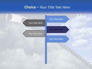 Horizontal Unzip Sky PowerPoint Template