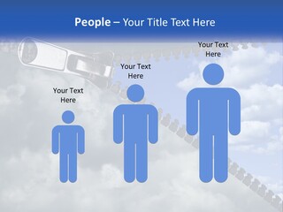 Horizontal Unzip Sky PowerPoint Template