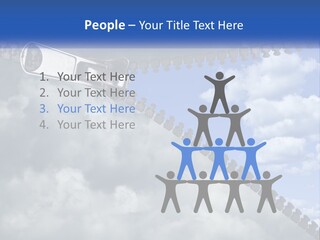 Horizontal Unzip Sky PowerPoint Template