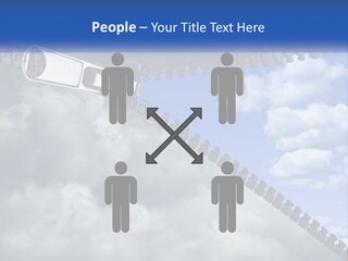 Horizontal Unzip Sky PowerPoint Template