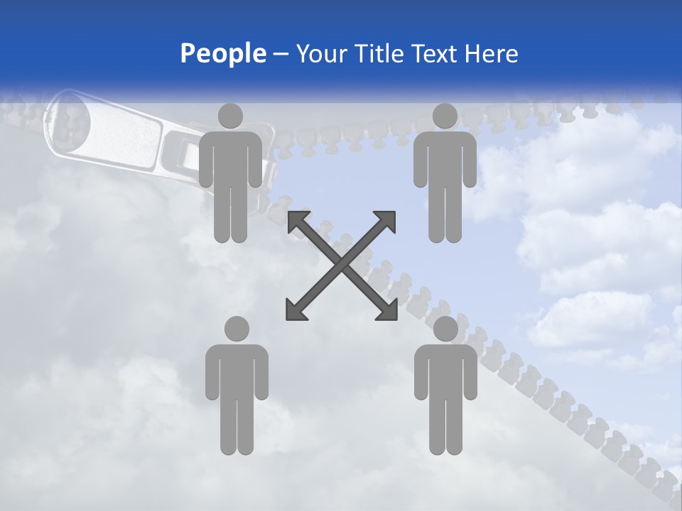 Horizontal Unzip Sky PowerPoint Template