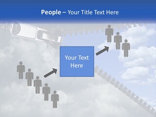 Horizontal Unzip Sky PowerPoint Template