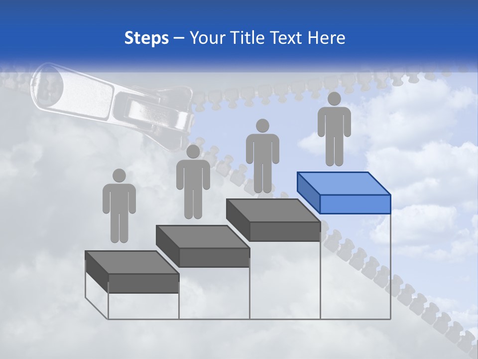 Horizontal Unzip Sky PowerPoint Template