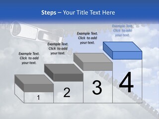 Horizontal Unzip Sky PowerPoint Template