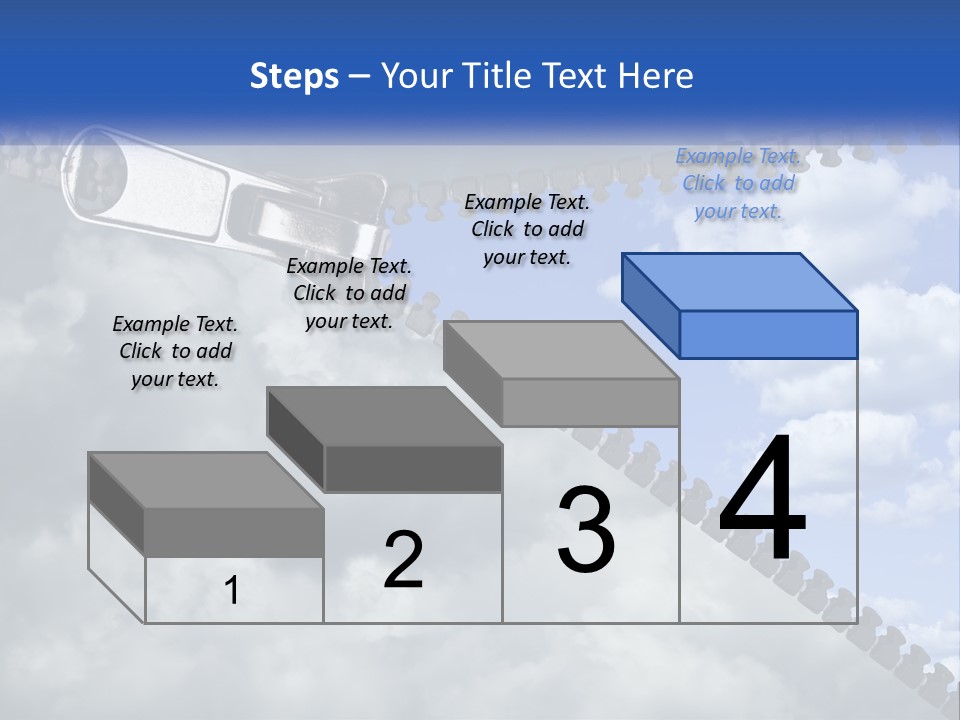 Horizontal Unzip Sky PowerPoint Template