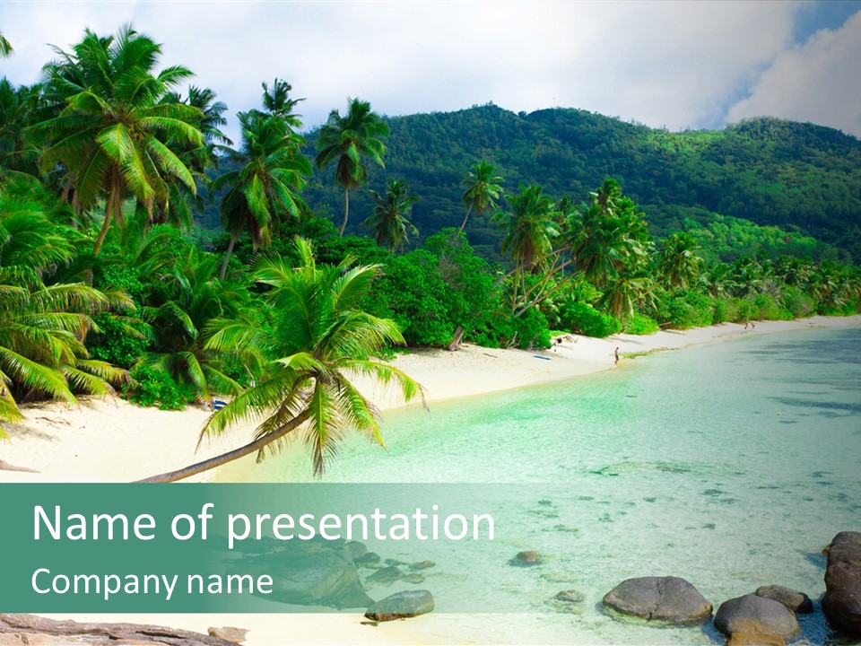 Sailboat Copyspace Beach PowerPoint Template