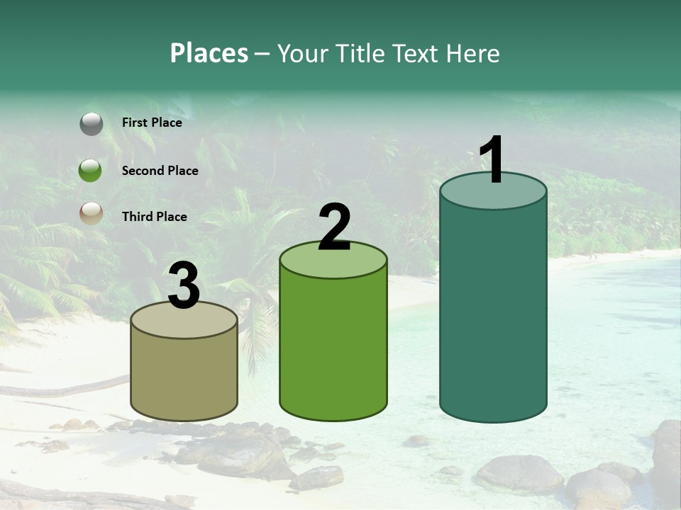 Sailboat Copyspace Beach PowerPoint Template