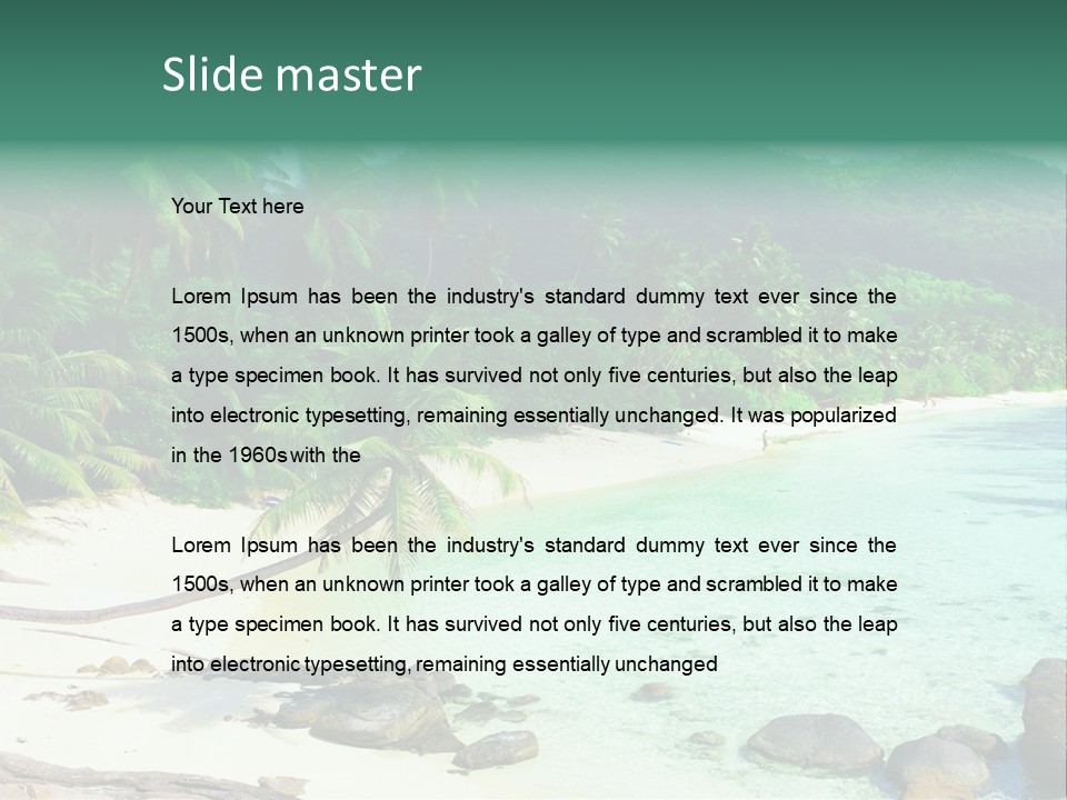 Sailboat Copyspace Beach PowerPoint Template