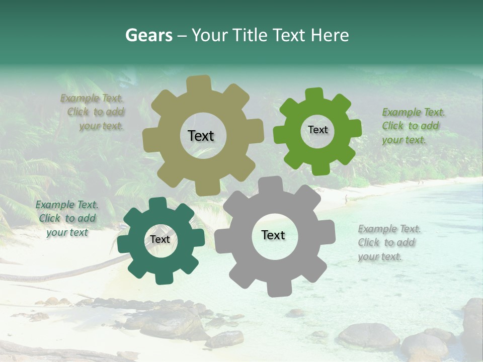 Sailboat Copyspace Beach PowerPoint Template