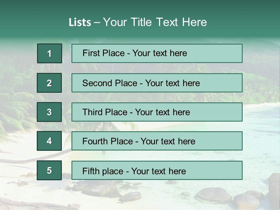 Sailboat Copyspace Beach PowerPoint Template