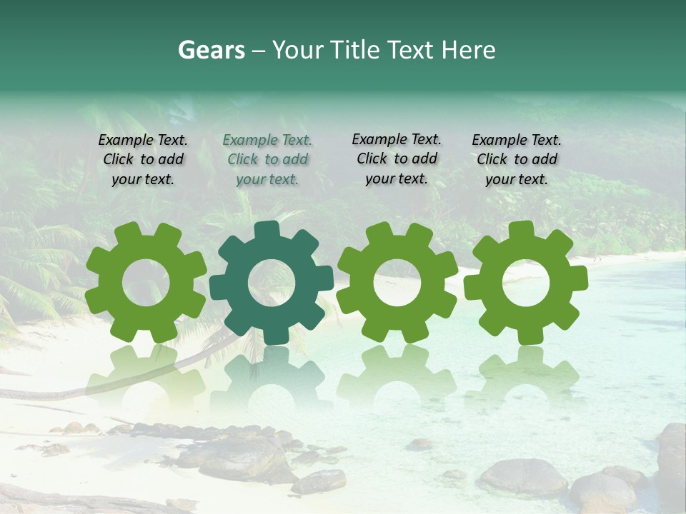 Sailboat Copyspace Beach PowerPoint Template