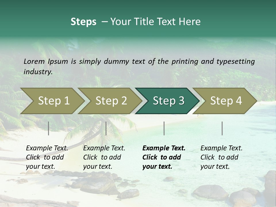 Sailboat Copyspace Beach PowerPoint Template