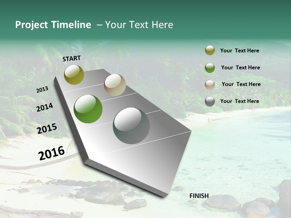 Sailboat Copyspace Beach PowerPoint Template