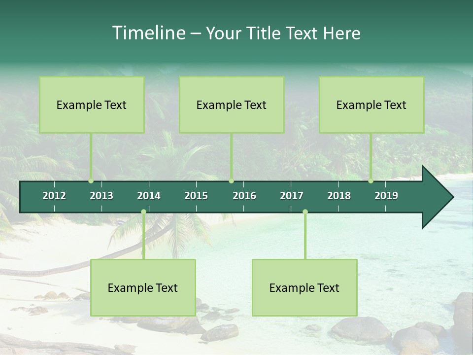 Sailboat Copyspace Beach PowerPoint Template