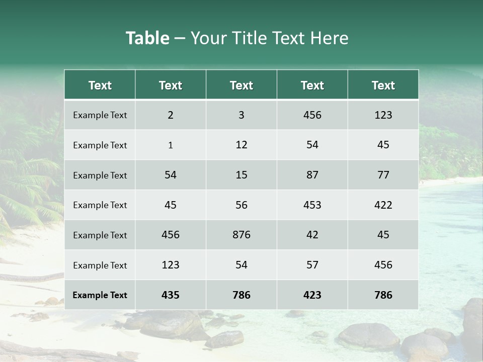 Sailboat Copyspace Beach PowerPoint Template