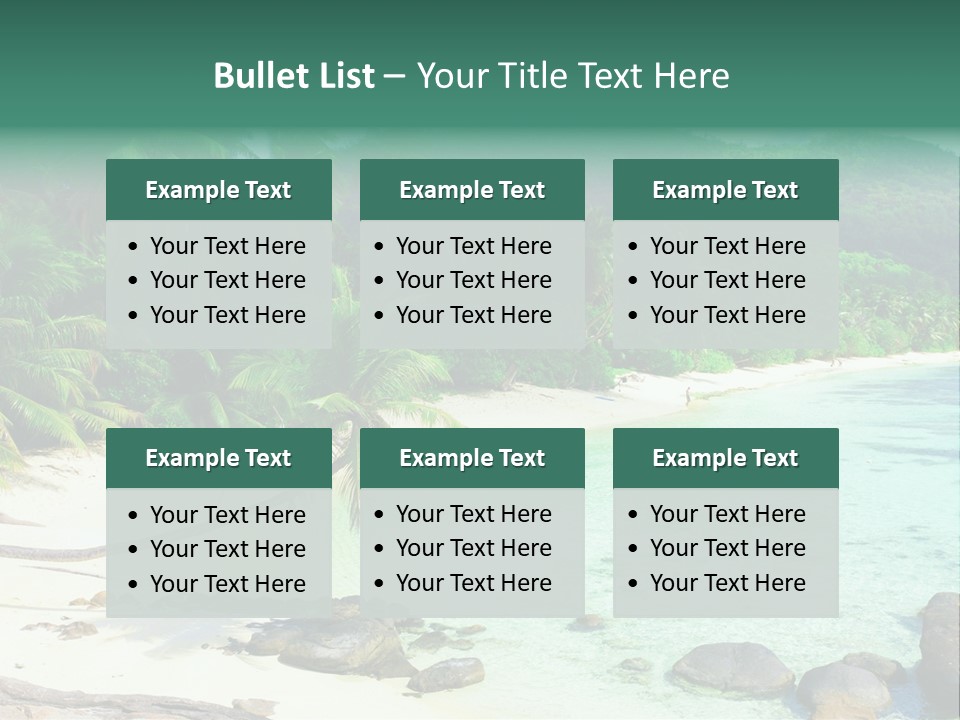 Sailboat Copyspace Beach PowerPoint Template