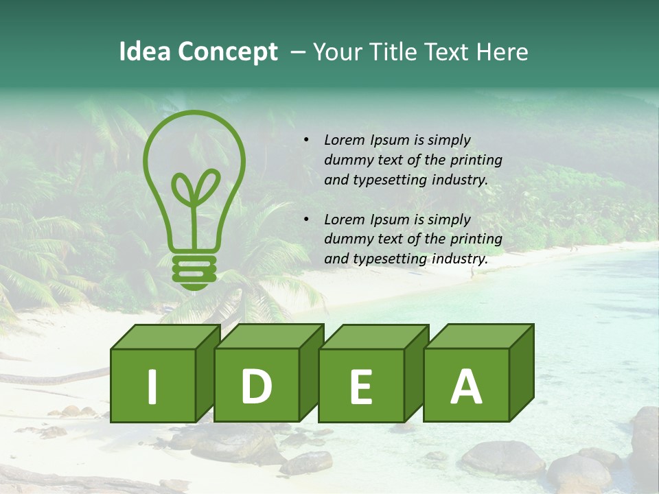 Sailboat Copyspace Beach PowerPoint Template