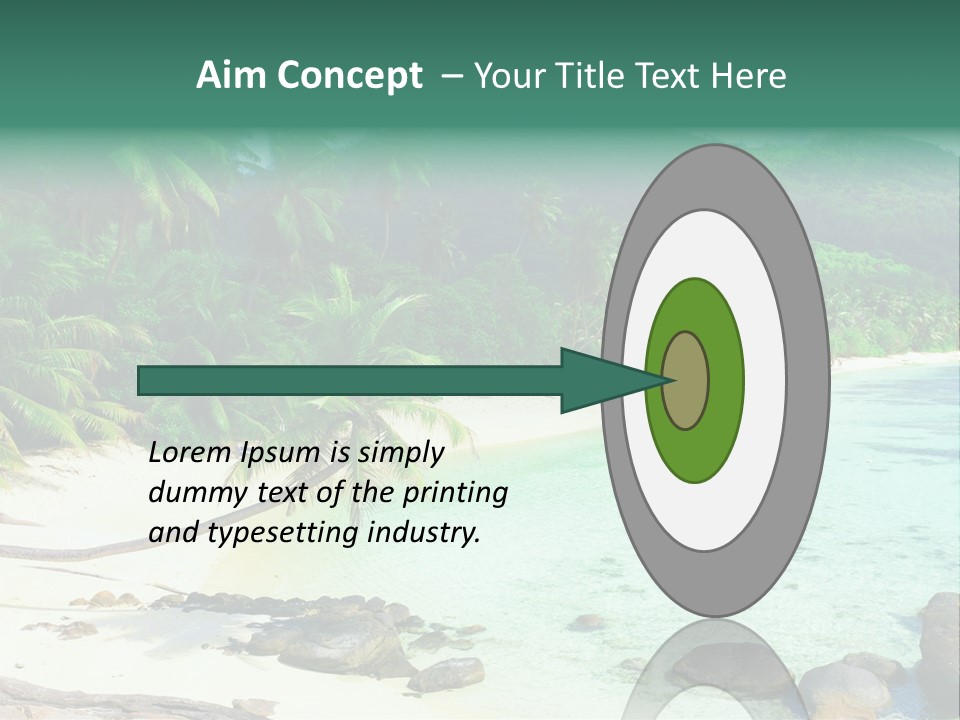 Sailboat Copyspace Beach PowerPoint Template