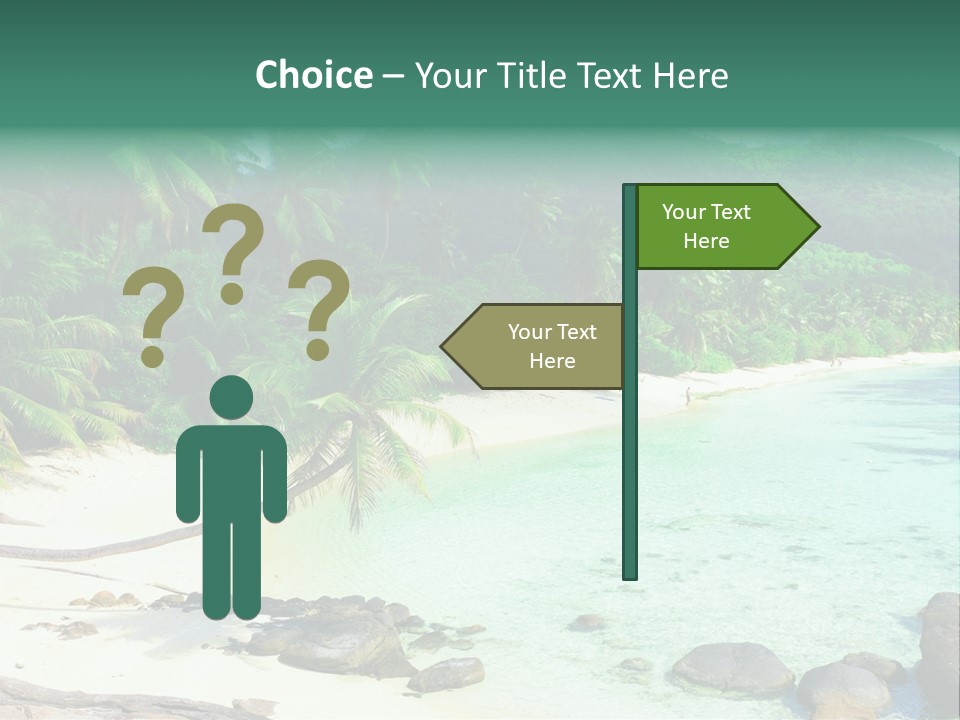 Sailboat Copyspace Beach PowerPoint Template