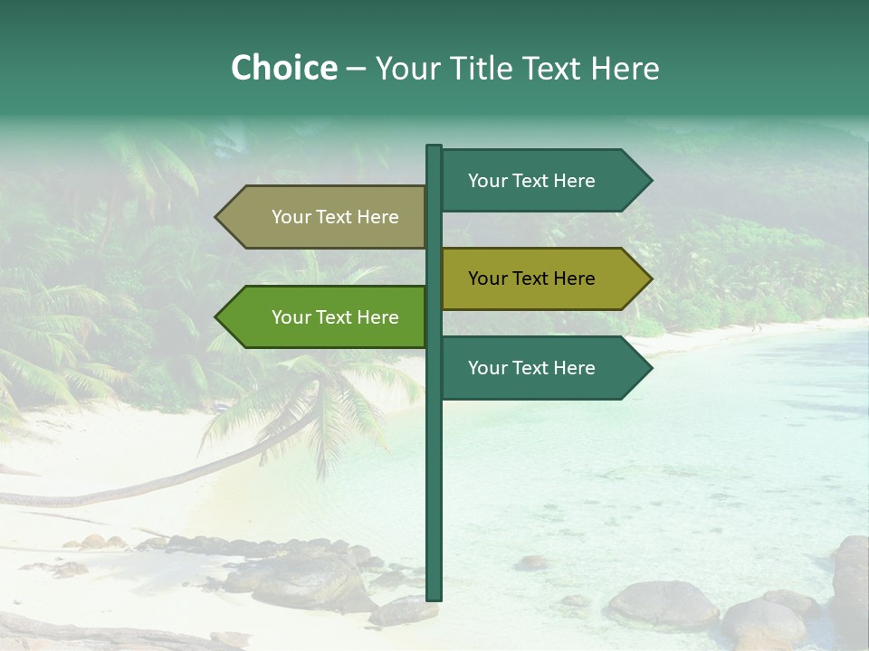 Sailboat Copyspace Beach PowerPoint Template