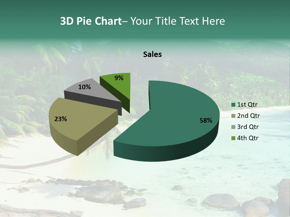 Sailboat Copyspace Beach PowerPoint Template