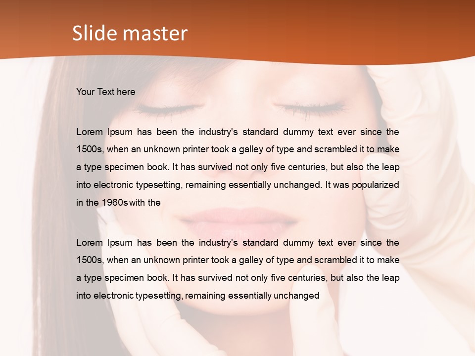 Female Latex Caucasian PowerPoint Template
