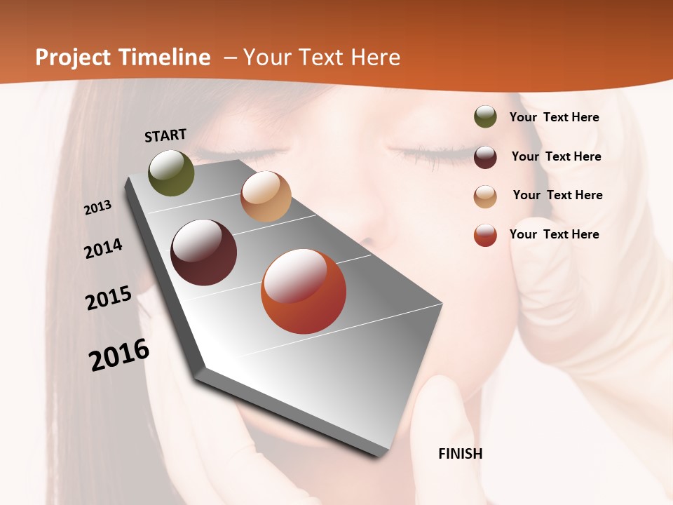 Female Latex Caucasian PowerPoint Template