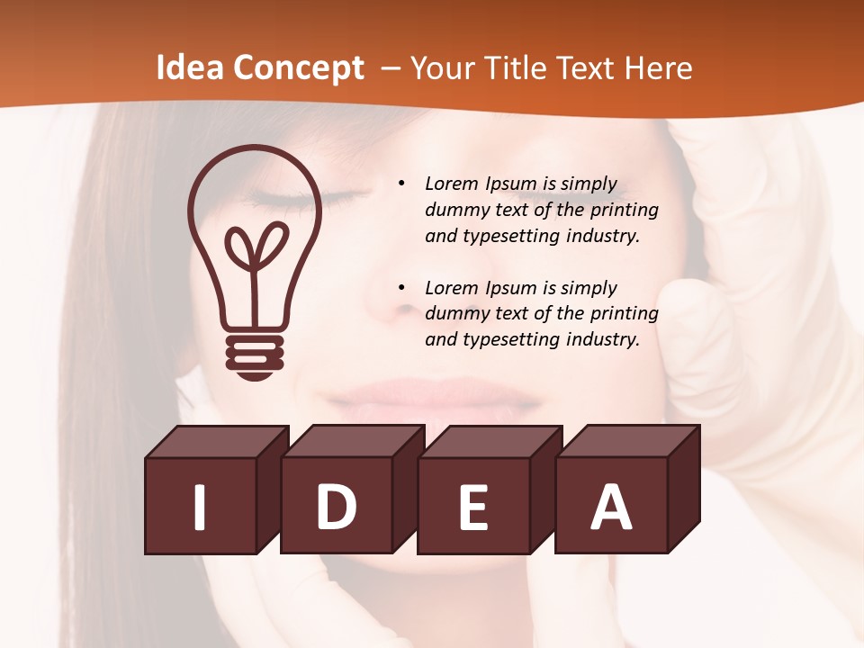 Female Latex Caucasian PowerPoint Template